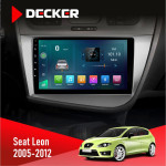 Штатная магнитола Seat Leon 2005-2015 Decker D9005 4x64, DSP, 360, 4G, 2k