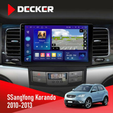 Штатная магнитола SsangYong Korando, Actyon 2010-2013 Decker D9005 4x64, DSP, 360, 4G, 2k