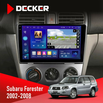 Штатна магнітола Subaru Forester 2002-2008 Decker D9005 4x64, DSP, 360, 4G, 2k