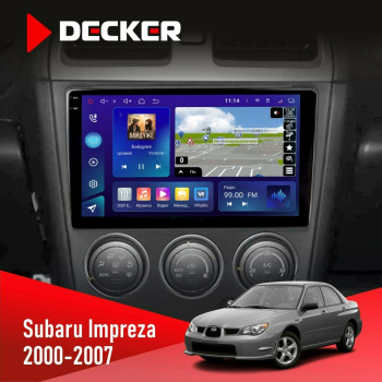 Штатна магнітола Subaru Impreza 2000-2007 Decker D9005 4x64, DSP, 360, 4G, 2k