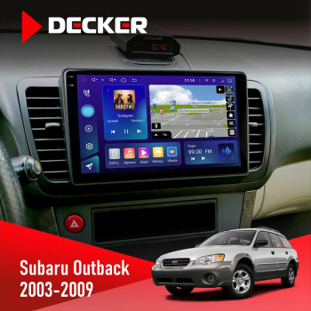 Штатна магнітола Subaru Outback 2003-2009 Decker D9005 4x64, DSP, 360, 4G, 2k