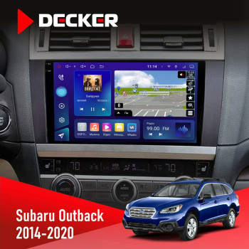 Штатна магнітола Subaru Outback 2014-2020 Decker D9005 4x64, DSP, 360, 4G, 2k