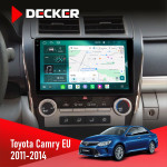 Штатная магнитола Toyota Camry 2011-2014 Decker D10004 6x128, DSP, 360, 2k