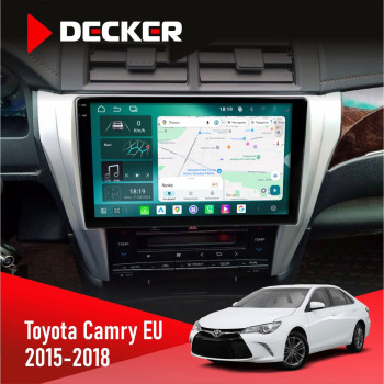  Штатна магнітола Toyota Camry 2015-2018 Decker D10004 6x128, DSP, 360, 2k