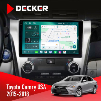  Штатна магнітола Toyota Camry 2015-2018 USA Decker D10004 6x128, DSP, 360, 2k