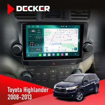  Штатна магнітола Toyota Highlander 2008-2013 Decker D10004 6x128, DSP, 360, 2k