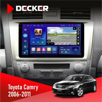 Штатна магнітола Toyota Camry 40 2006-2011 Decker D9005 4x64, DSP, 360, 4G, 2k
