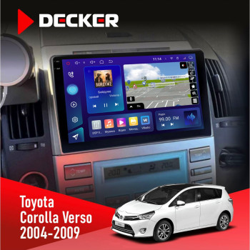 Штатна магнітола Toyota Corolla Verso 2004-2009 Decker D9005 4x64, DSP, 360, 4G, 2k