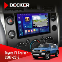 Штатная магнитола Toyota FJ Cruiser 2007-2016 Decker D9005 4x64, DSP, 360, 4G, 2k