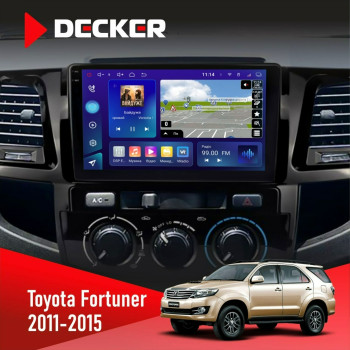 Штатная магнитола Toyota Fortuner, Hilux 2011-2015 Decker D9005 4x64, DSP, 360, 4G, 2k