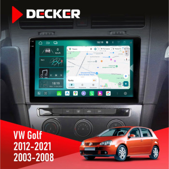  Штатна магнітола Volkswagen Golf 2003-2008 Climate 2 Decker D10004 6x128, DSP, 360, 2k