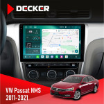 Штатная магнитола Volkswagen Passat NMS 2011-2021 Decker D10004 6x128, DSP, 360, 2k