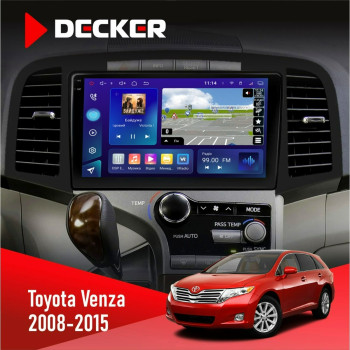 Штатна магнітола Toyota Venza 2008-2015 Decker D9005 4x64, DSP, 360, 4G, 2k
