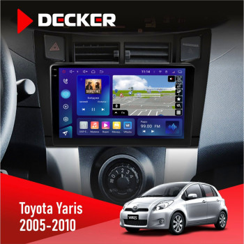 Штатна магнітола Toyota Yaris 2005-2010 Decker D9005 4x64, DSP, 360, 4G, 2k