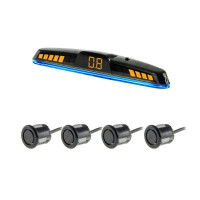 Автомобильный парковочный радар LED Cyclone SJ-4D black (со встроенным динамиком)