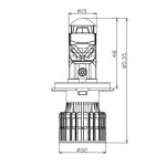 LED лампа Decker GL-01 6K H4 H/L