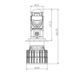 Светодиодная линзованная LED-лампа Decker h7 Gl-01 55w 8000 lm 12-24v