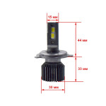 Светодиодные лампы Cyclone LED H4 H/L 6000K type 45