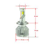 LED автолампа Cyclone H7 6000K type 49