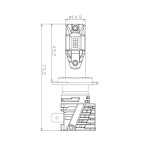Led-лампа Nextone L7 H7 6000K 25W