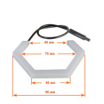Кільця підсвічування Cyclone 2AE U2 80mm White+Yellow K-KT