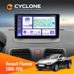 Штатная магнитола Renault Fluence 2009-2017 Cyclone C9-011 4x64, DSP