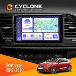 Штатная магнитола Seat Leon 2012-2020 Cyclone C9-011 4x64, DSP