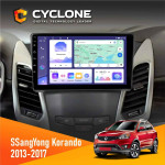 Штатна магнітола SsangYong Korando 2013-2017 Cyclone C9-011 4x64, DSP