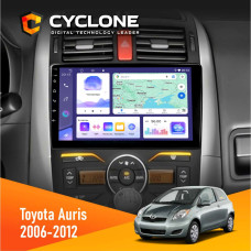 Штатная магнитола Toyota Auris 2006-2012 Cyclone C9008 4x64, DSP
