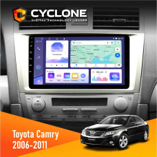 Штатная магнитола Toyota Camry 40 2006-2011 AMP Cyclone C9008 4x64, DSP