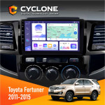 Штатна магнітола Toyota Fortuner 2011-2015 Cyclone C9-011 4x64, DSP