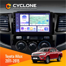 Штатная магнитола Toyota Fortuner, Hilux 2011-2015 (9") Cyclone C9008 4x64, DSP
