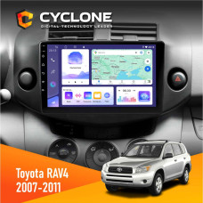 Штатная магнитола Toyota RAV4 2007-2011 Cyclone C9008 4x64, DSP