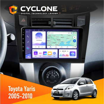 Штатна магнітола Toyota Yaris 2005-2010 Cyclone C9-011 4x64, DSP