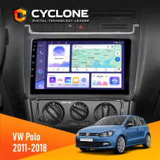 Штатная магнитола Volkswagen Polo 2011-2018 Cyclone C9008 4x64, DSP