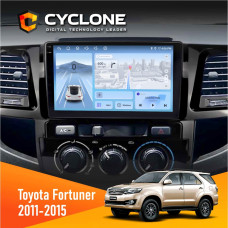 Штатная магнитола Toyota Fortuner 2011-2015 Cyclone C9009 4x64, DSP, 4G, 2k