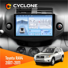 Штатная магнитола Toyota RAV4 2007-2011 Cyclone C9009 4x64, DSP, 4G, 2k