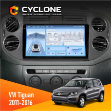 Штатная магнитола Volkswagen Tiguan 2011-2016 Black Cyclone C9009 4x64, DSP, 4G, 2k