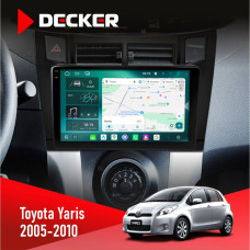 Штатная магнитола Toyota Yaris 2005-2010 Decker D9004 6x128, DSP 360, 2k