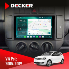 Штатная магнитола Volkswagen Polo 2005-2009 Decker D9004 6x128, DSP 360, 2k