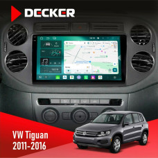 Штатная магнитола Volkswagen Tiguan 2011-2016 Black Decker D9004 6x128, DSP 360, 2k