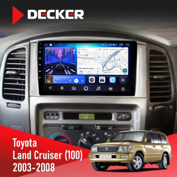 Штатная магнитола Toyota Land Cruiser (100) 2003-2008 Decker D9-006 4x64, 4G