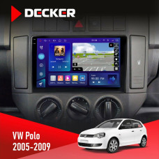 Штатная магнитола Volkswagen Polo 2005-2009 Decker D9005 4x64, DSP, 360, 4G, 2k