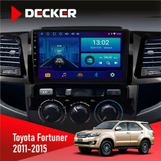 Штатна магнітола Toyota Fortuner 2011-2015 Decker D9002 6x128, DSP, 360