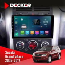 Штатная магнитола Suzuki Grand Vitara 2005-2017 Decker D9003 6x128, DSP, 4G, 2k