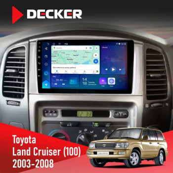 Штатна магнітола Toyota Land Cruiser (100) 2003-2008 Decker D9-007 4x64 DSP 360 4G