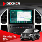Штатная магнитола Mercedes-Benz Vito 2014+ Decker D10004 6x128, DSP, 360, 2k