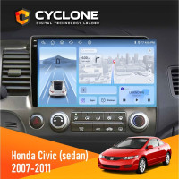 Штатная магнитола Honda Civic 2007-2011 Cyclone C10005 4x64, 4G, DSP, 2k