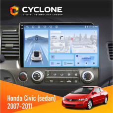 Штатная магнитола Honda Civic 2007-2011 Cyclone C10005 4x64, 4G, DSP, 2k