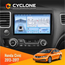 Штатная магнитола Honda Civic 2013-2017 Cyclone C10005 4x64, 4G, DSP, 2k